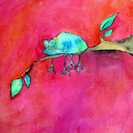 It's not easy being a frog, who is stuck in a tree...